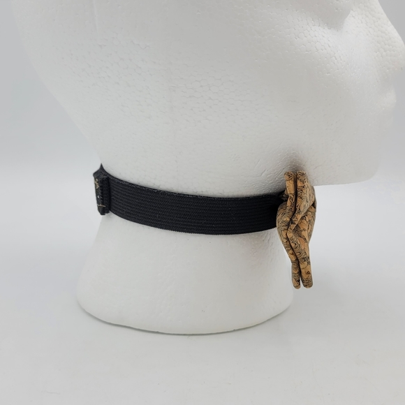 Artisan Bow Tie Cork Pattern Elastic Adjustable Pretied Butterfly Bowtie - Picture 8 of 11
